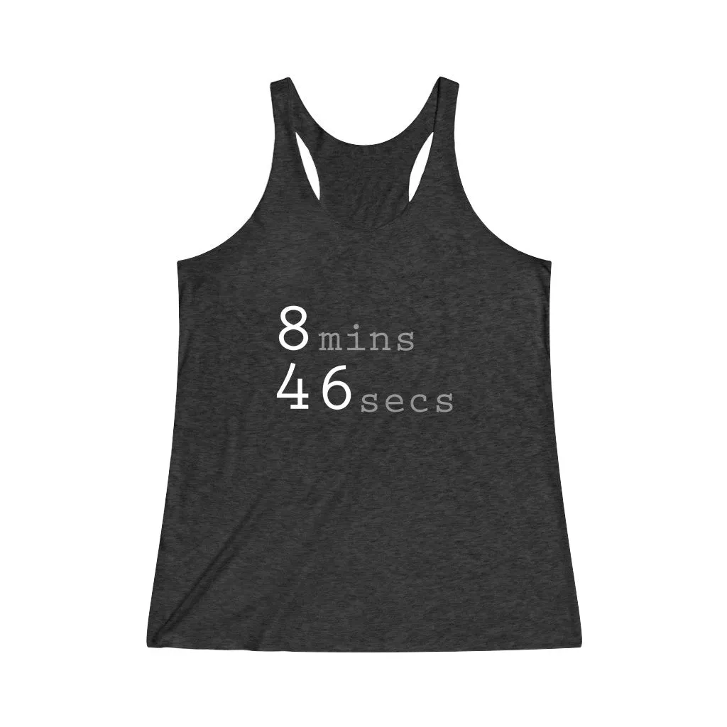 8MINS 46SECS© - Women's Tri-Blend Racerback Tank