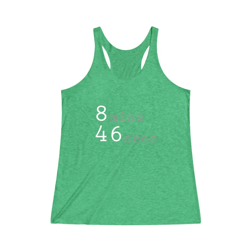 8MINS 46SECS© - Women's Tri-Blend Racerback Tank
