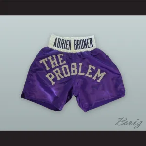 Adrien 'The Problem' Broner Purple Boxing Shorts