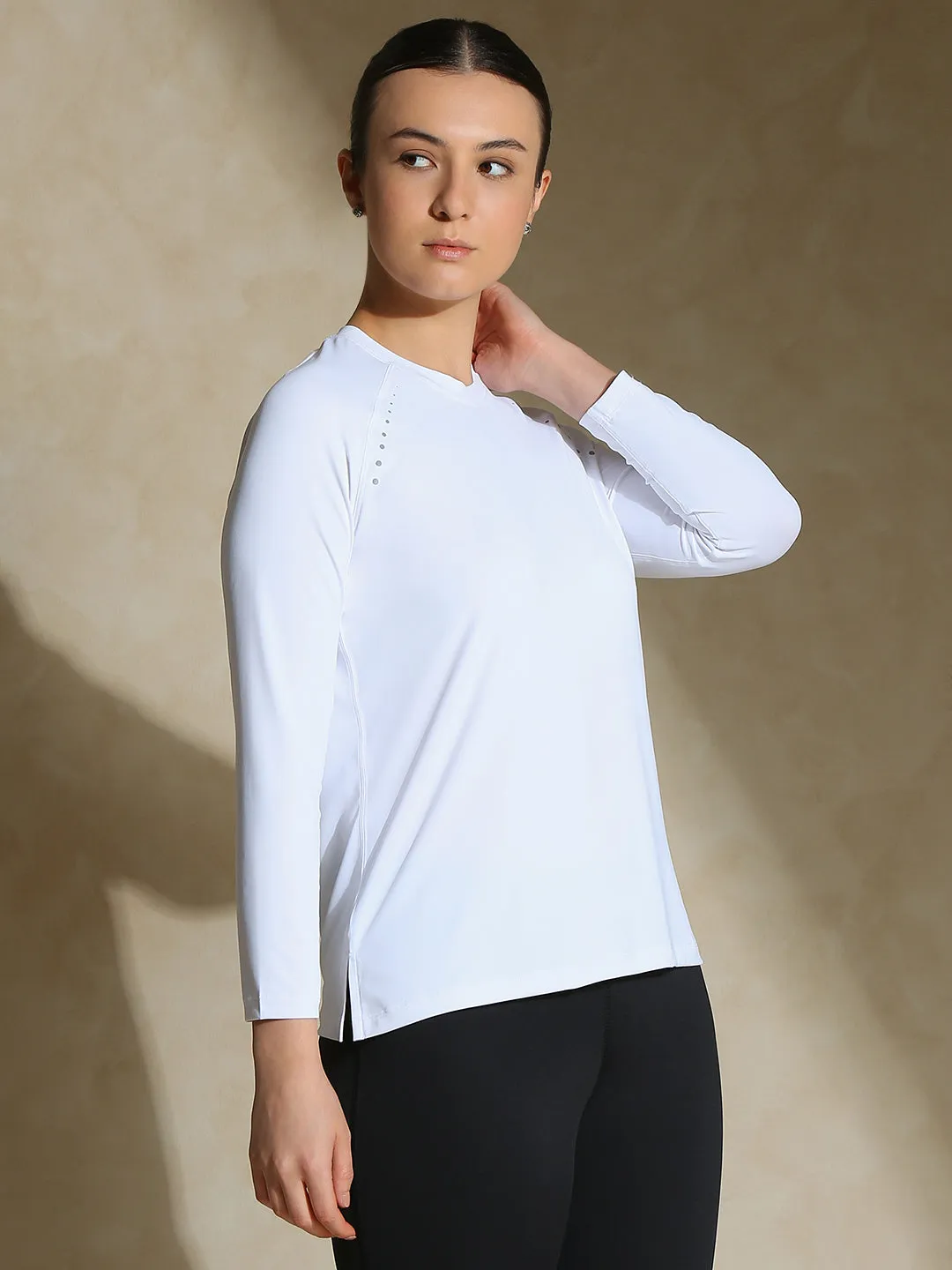 Aero TraqDry Long Sleeve Tee White