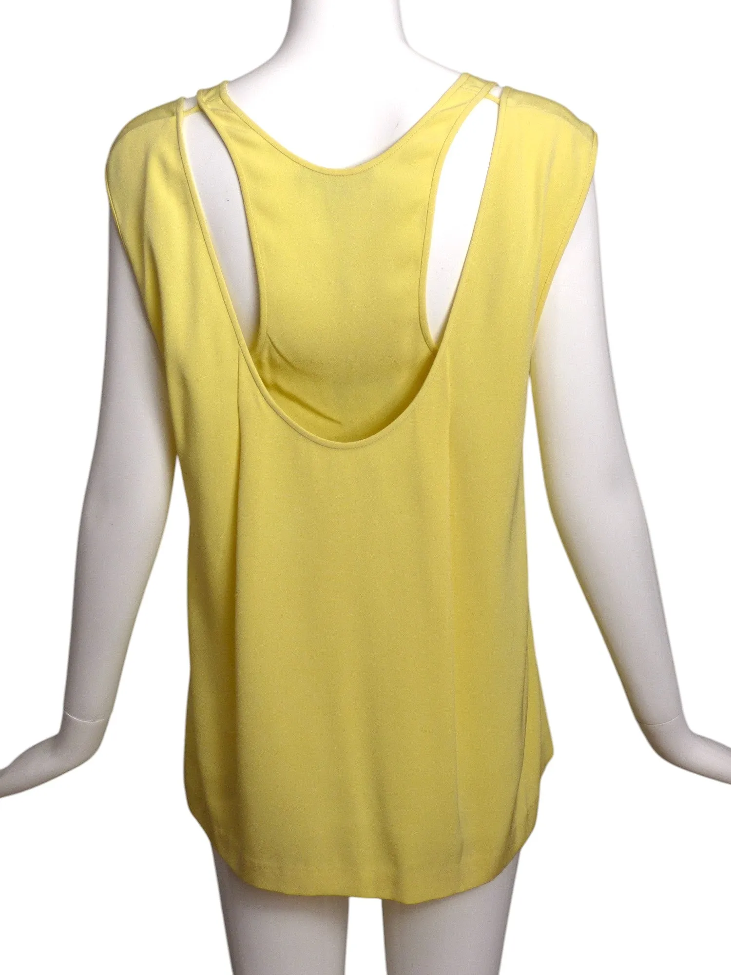 ALEXANDER WANG- 2013 NWT Yellow Crepe Blouse, Size 2