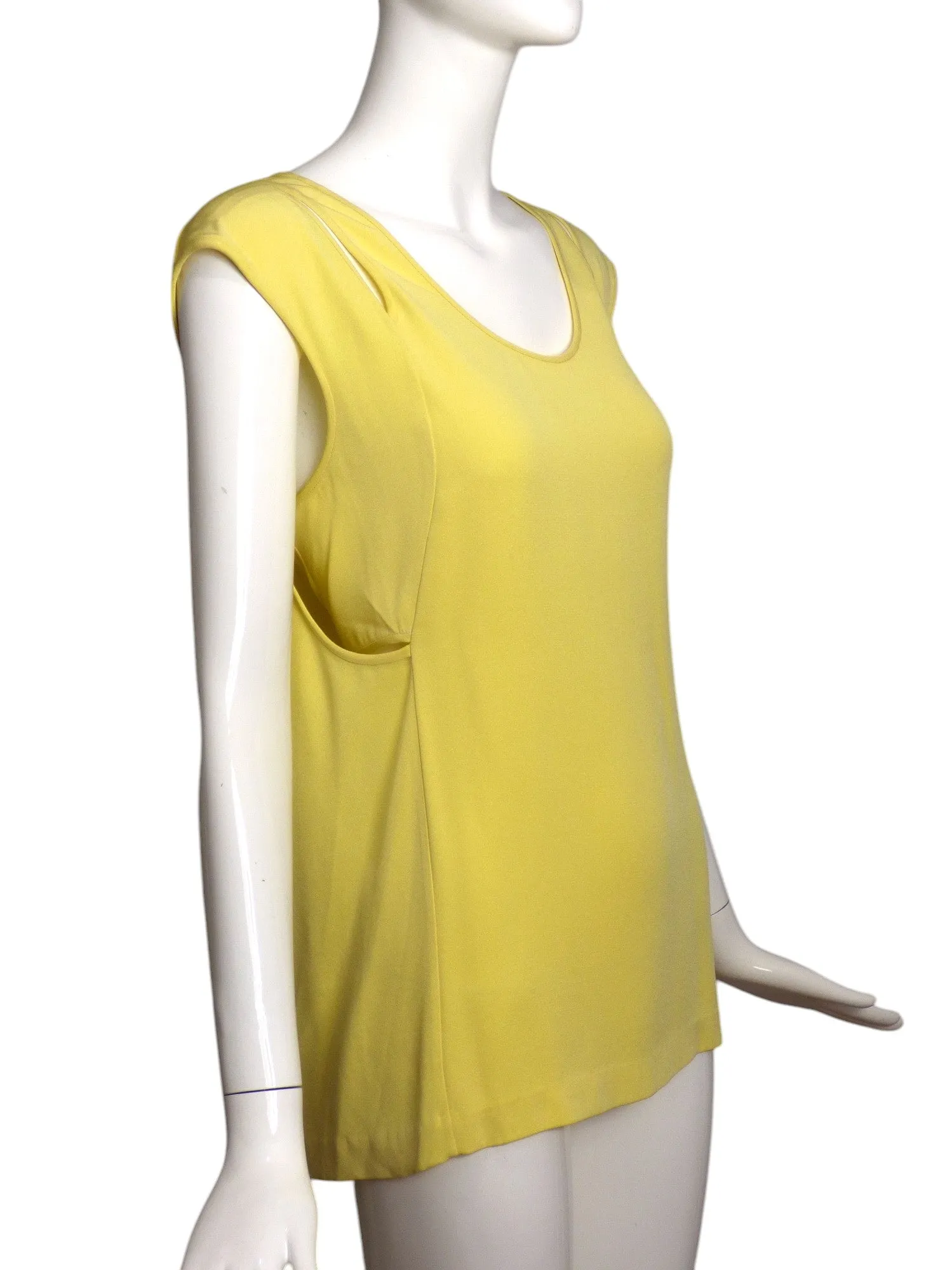 ALEXANDER WANG- 2013 NWT Yellow Crepe Blouse, Size 2