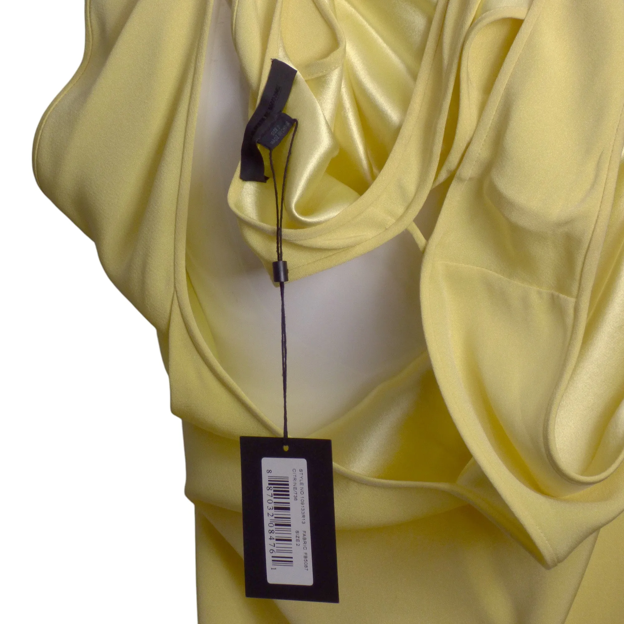 ALEXANDER WANG- 2013 NWT Yellow Crepe Blouse, Size 2