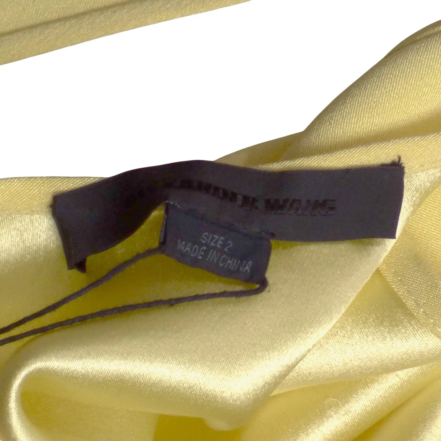 ALEXANDER WANG- 2013 NWT Yellow Crepe Blouse, Size 2