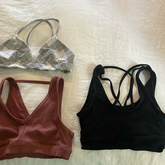Alo sz small set of 3 sports bras/ bra tops
