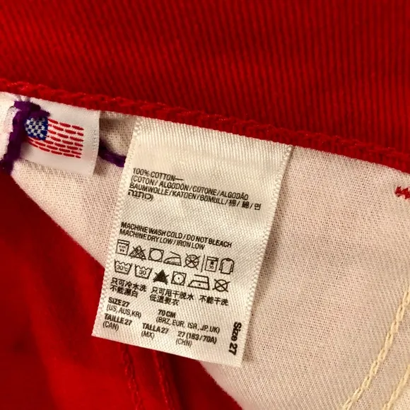 AMERICAN APPAREL Red High Waisted Shorts