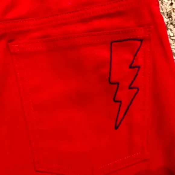 AMERICAN APPAREL Red High Waisted Shorts