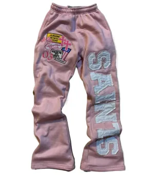 American Retro Letter Embroidered Sweatpants Women and Men