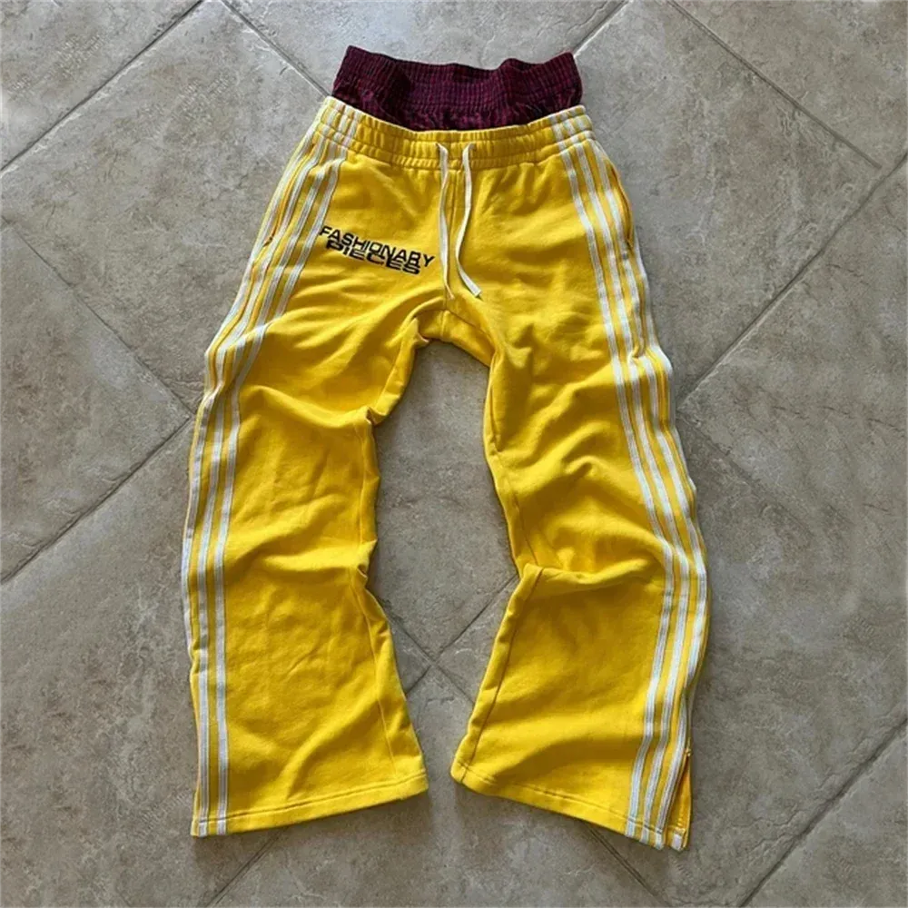 American Retro Letter Embroidered Sweatpants Women and Men