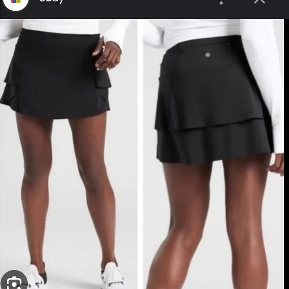 🐲💙Athleta Black Momentum Tennis Skirt Skort