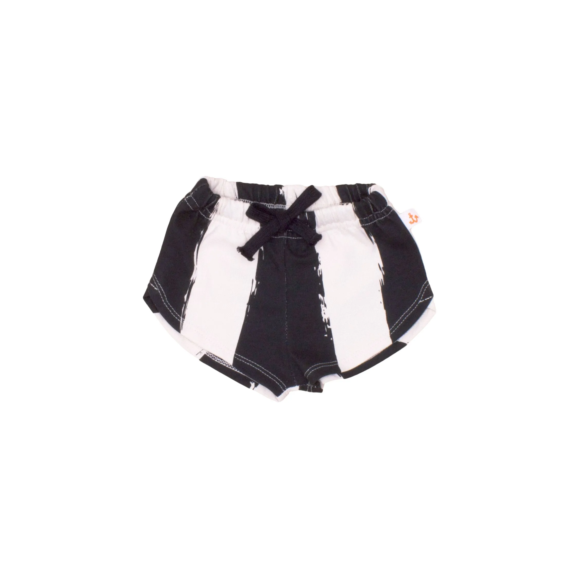 Baby Shortie // black stripes XL