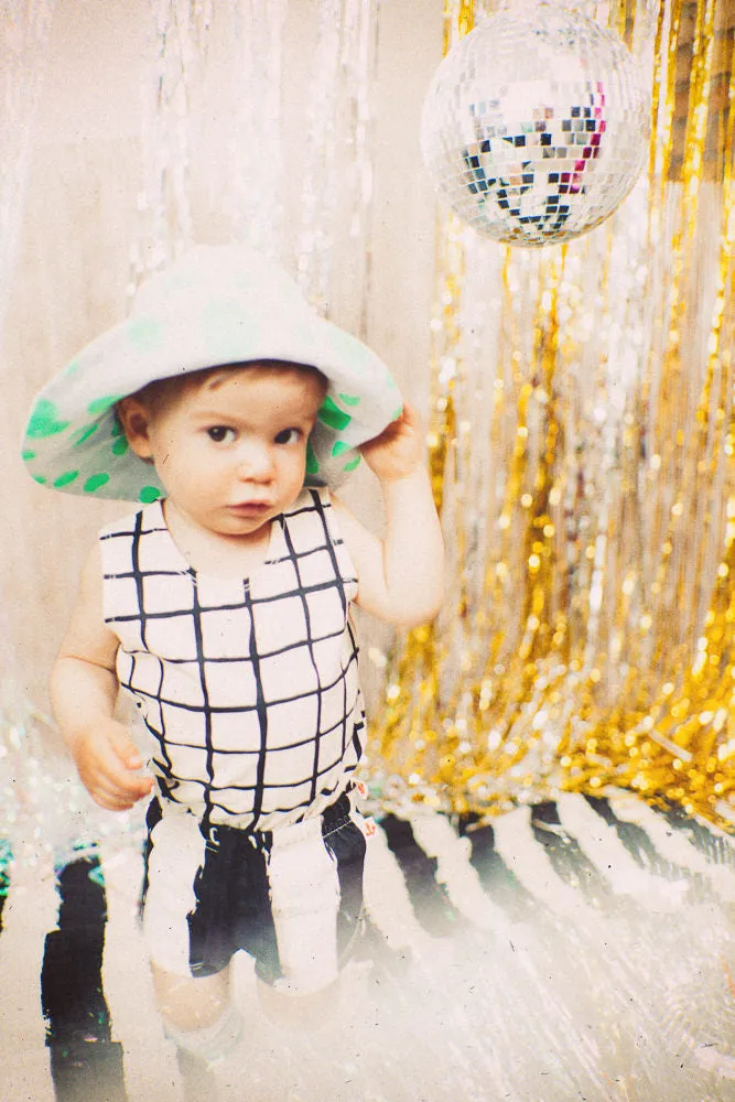 Baby Shortie // black stripes XL