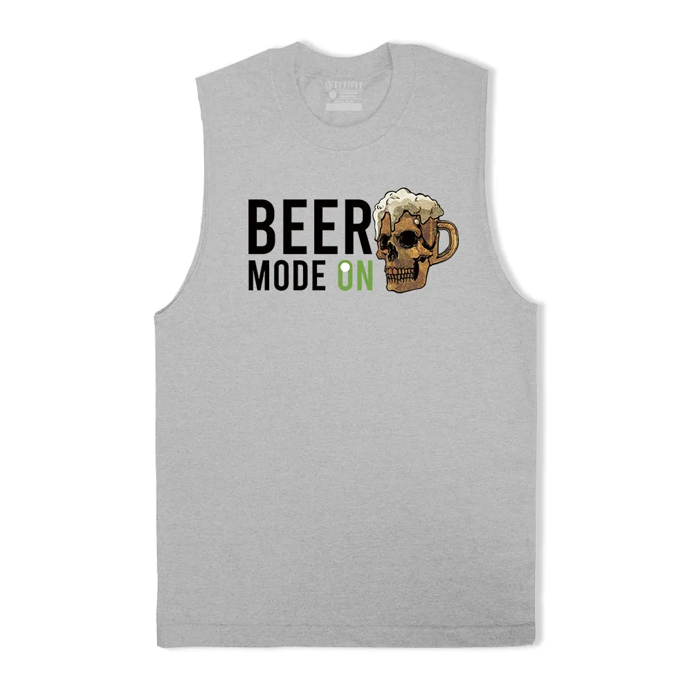 Beer Mode On Print Graphic Tank Top