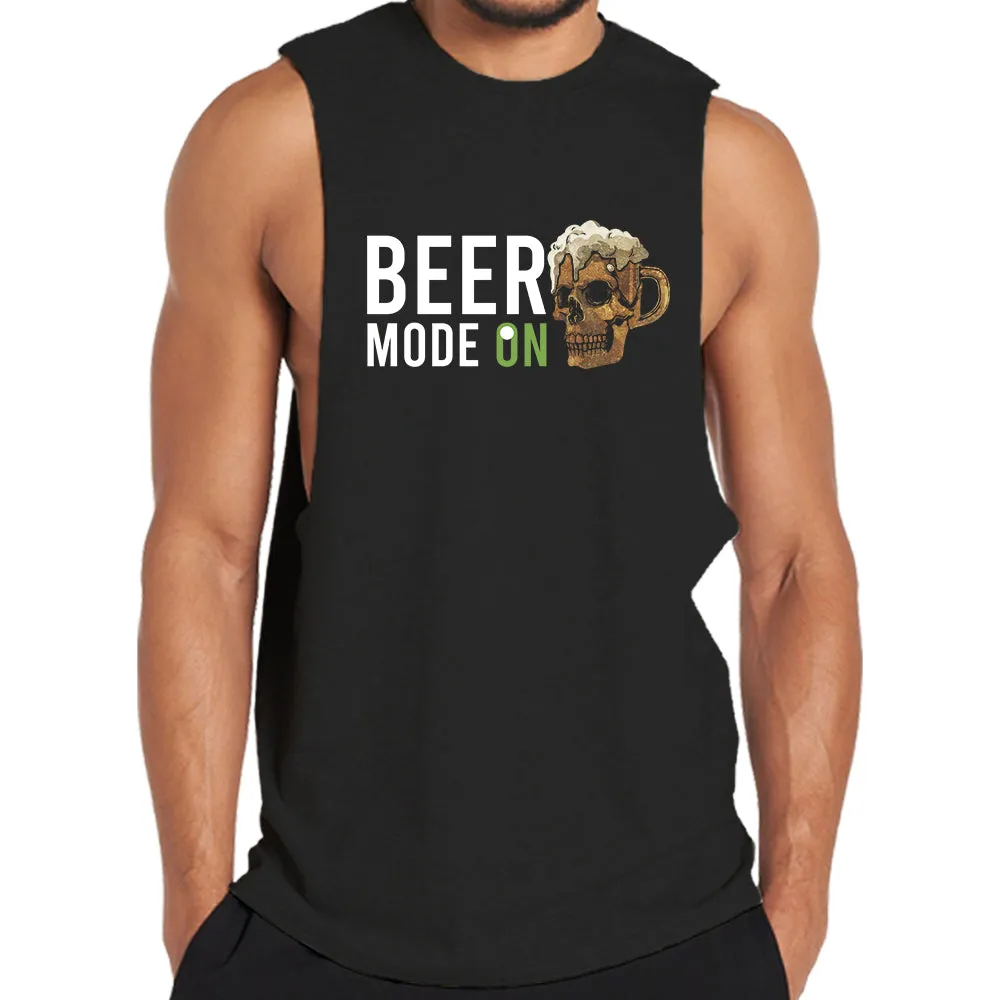 Beer Mode On Print Graphic Tank Top