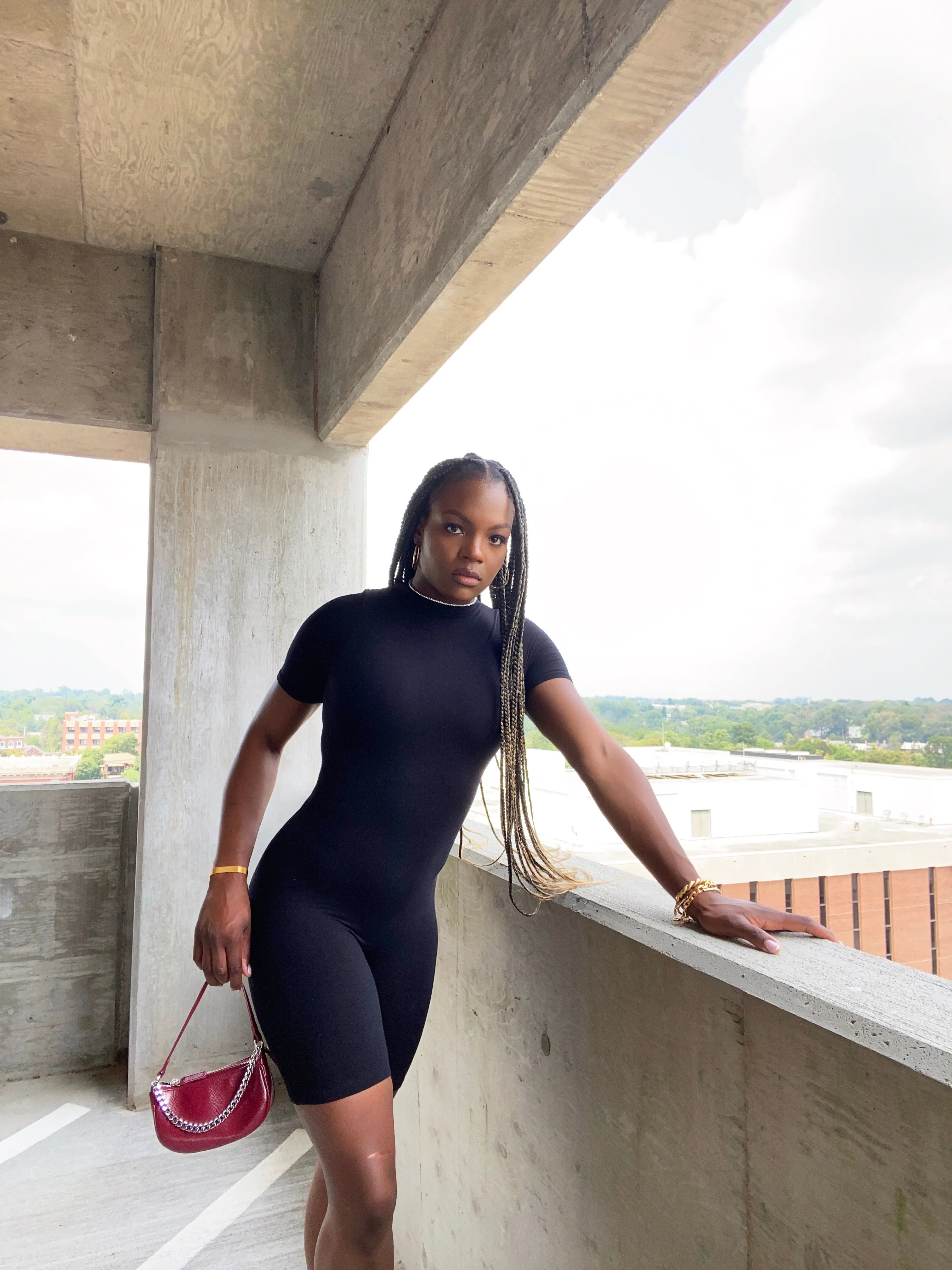 Black Short Sleeve Jumpsuit
