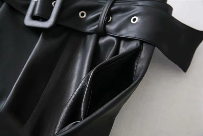 Cassie's Leather Belted Shorts