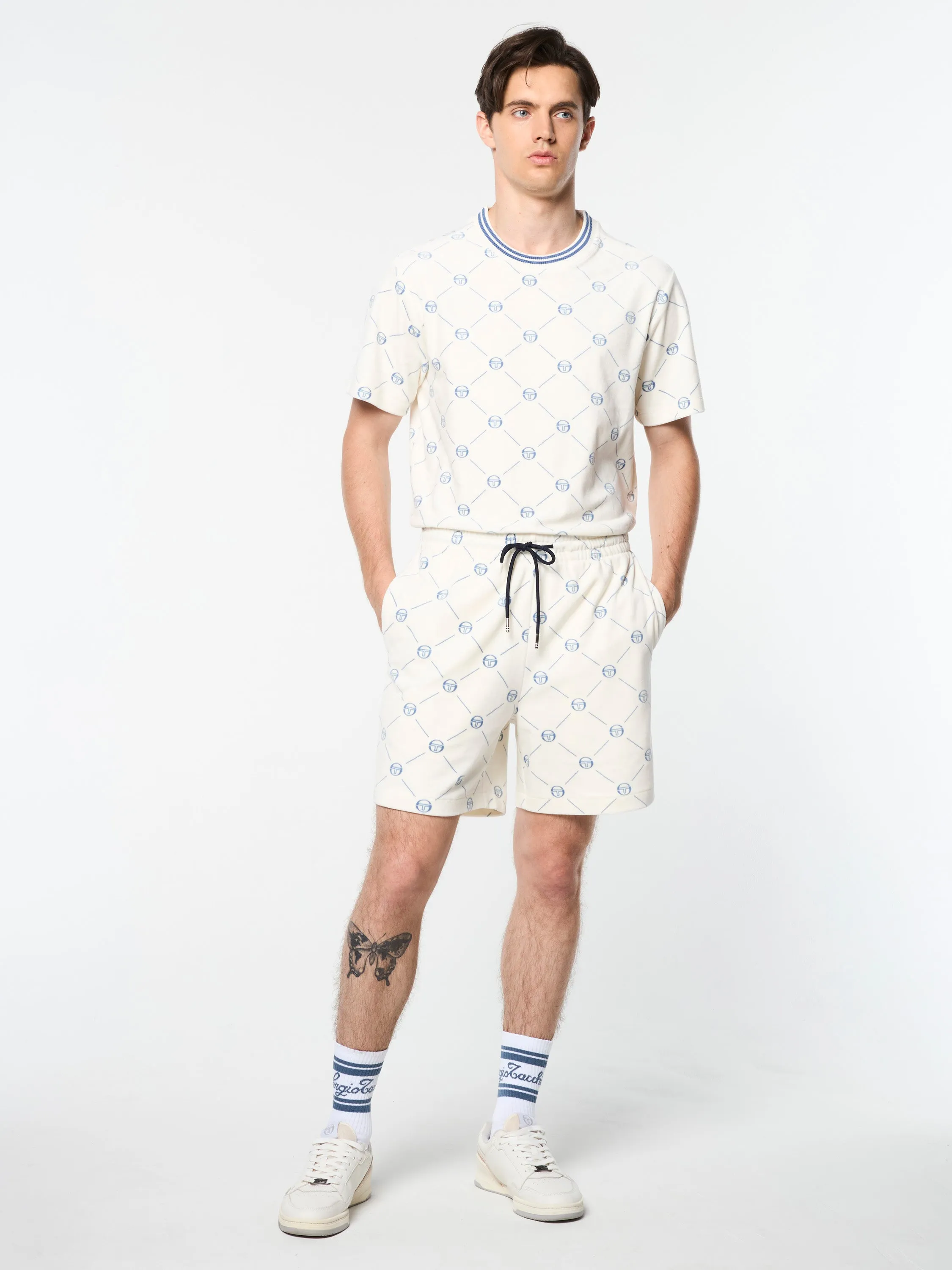 Cosimo Velour Short-Gardenia