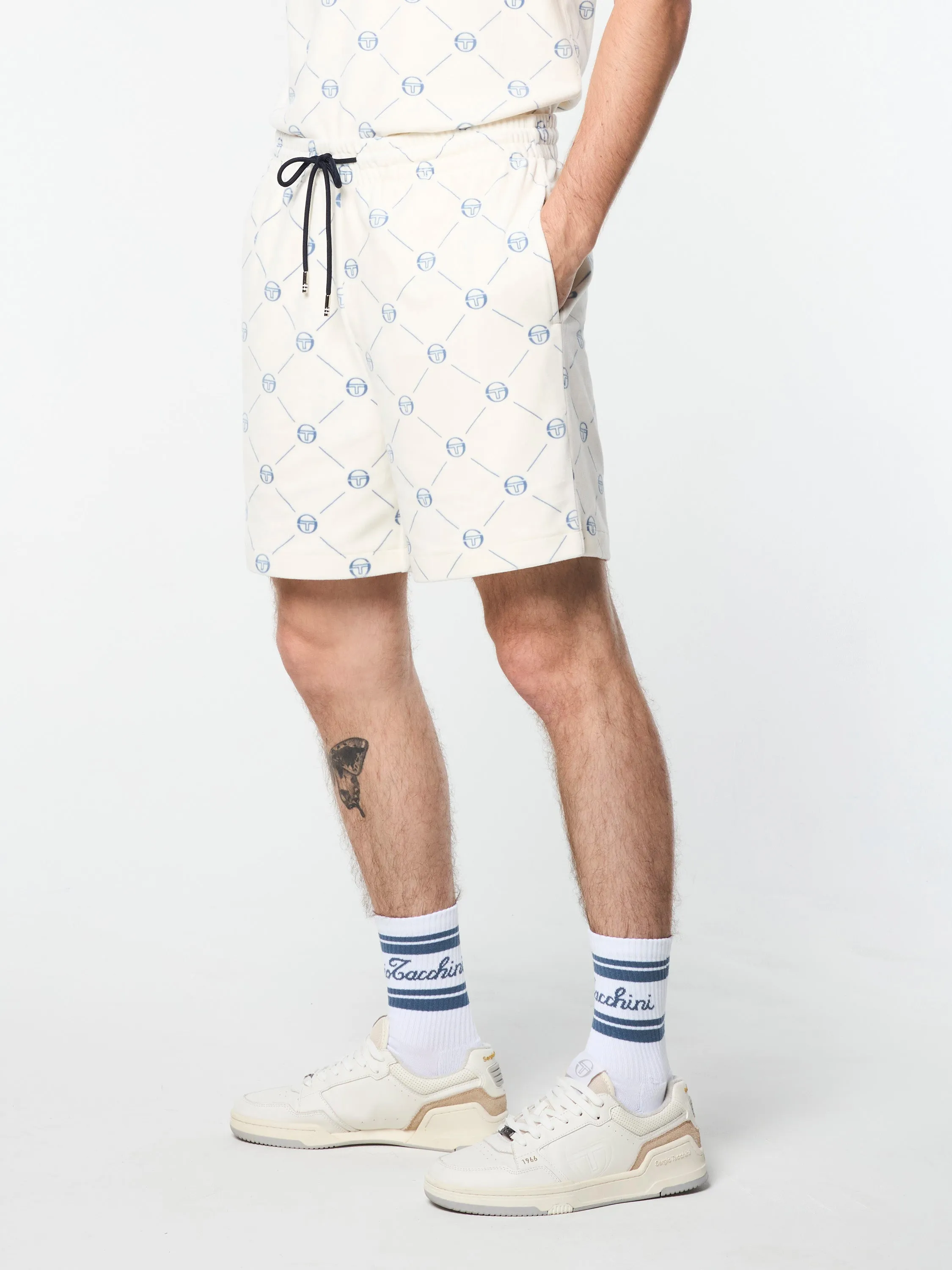 Cosimo Velour Short-Gardenia
