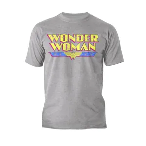 DC Comics Wonder Woman Logo Vintage Official Men's T-Shirt (Sports Grey)