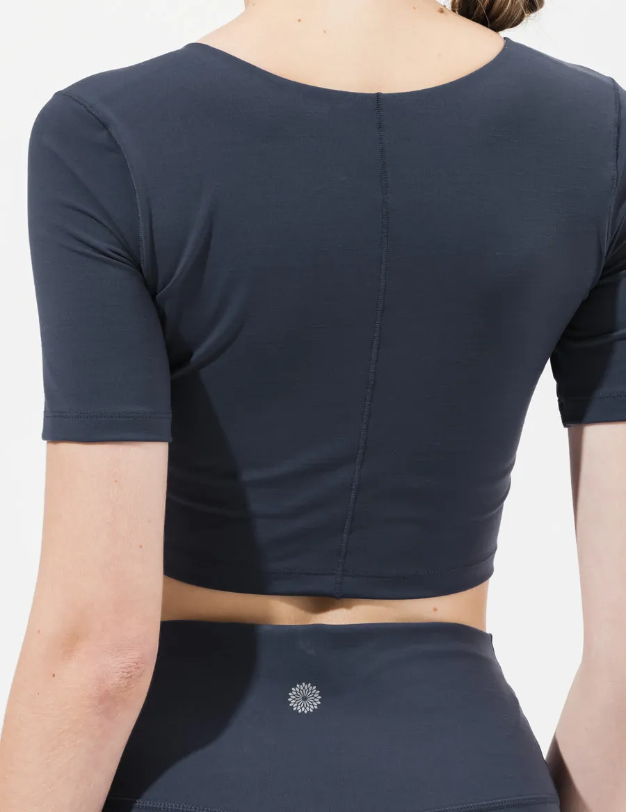 easyoga LESPIRO Dome Cropped Tank - B08 Ink Blue