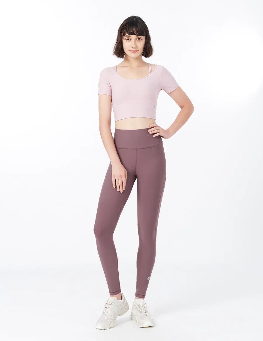 easyoga LESPIRO Elegant Cropped Tank - R22 Dry Rose Powder