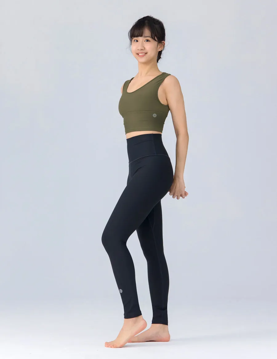 easyoga LESPIRO Two in One Quarter Sleeve  Tank - G17 Olive Green