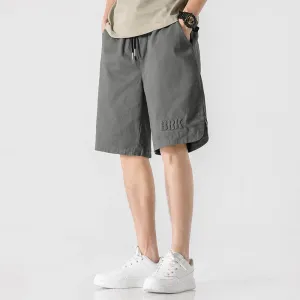 Embroidery Drawstring Track Shorts