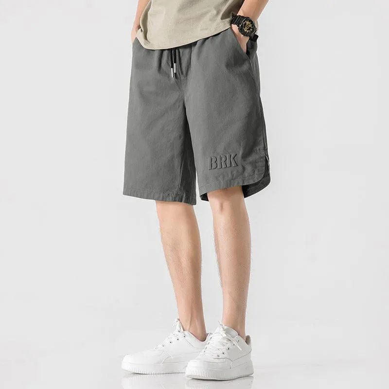 Embroidery Drawstring Track Shorts
