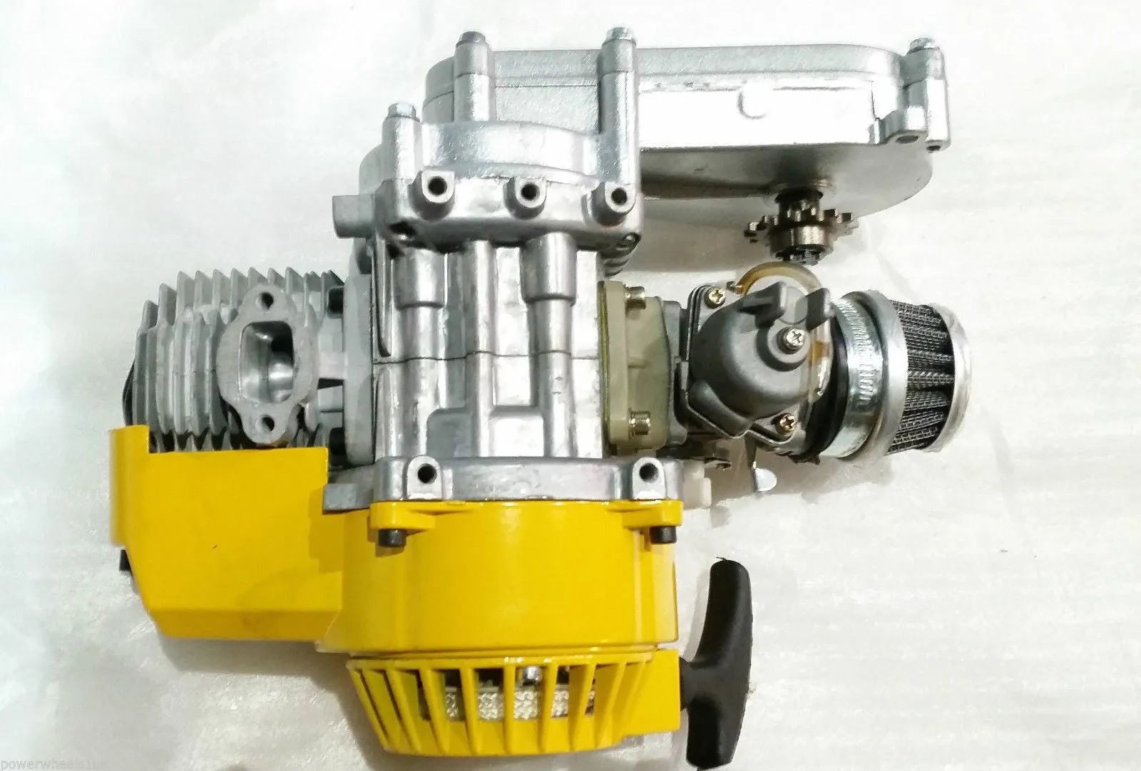 ENG32 COMPLETE ENGINE TRANSFER BOX YELLOW PULL START FOR 49CC MINI DIRT BIKE