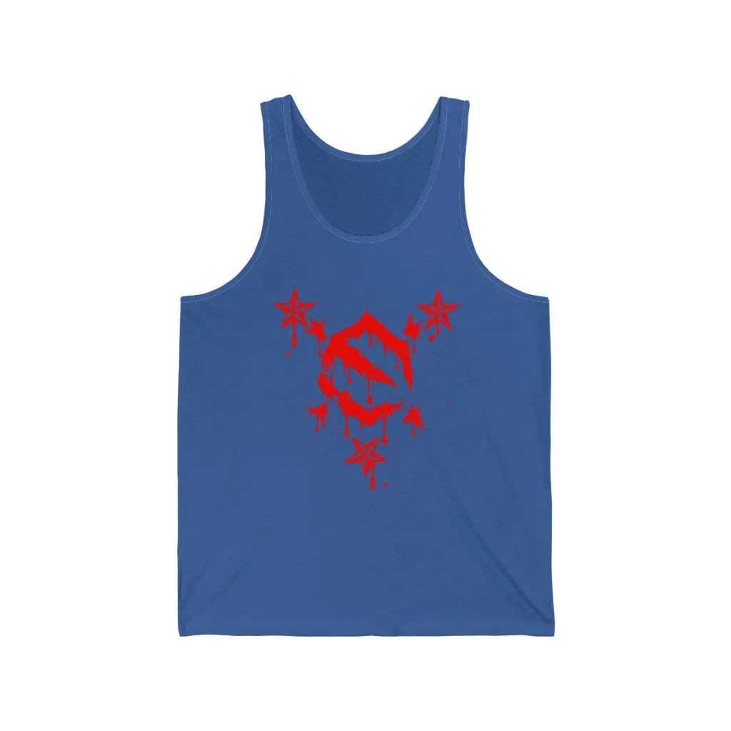 EZ MIL Drip Red Emblem Unisex Jersey Tank