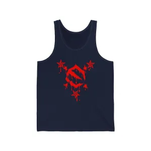 EZ MIL Drip Red Emblem Unisex Jersey Tank