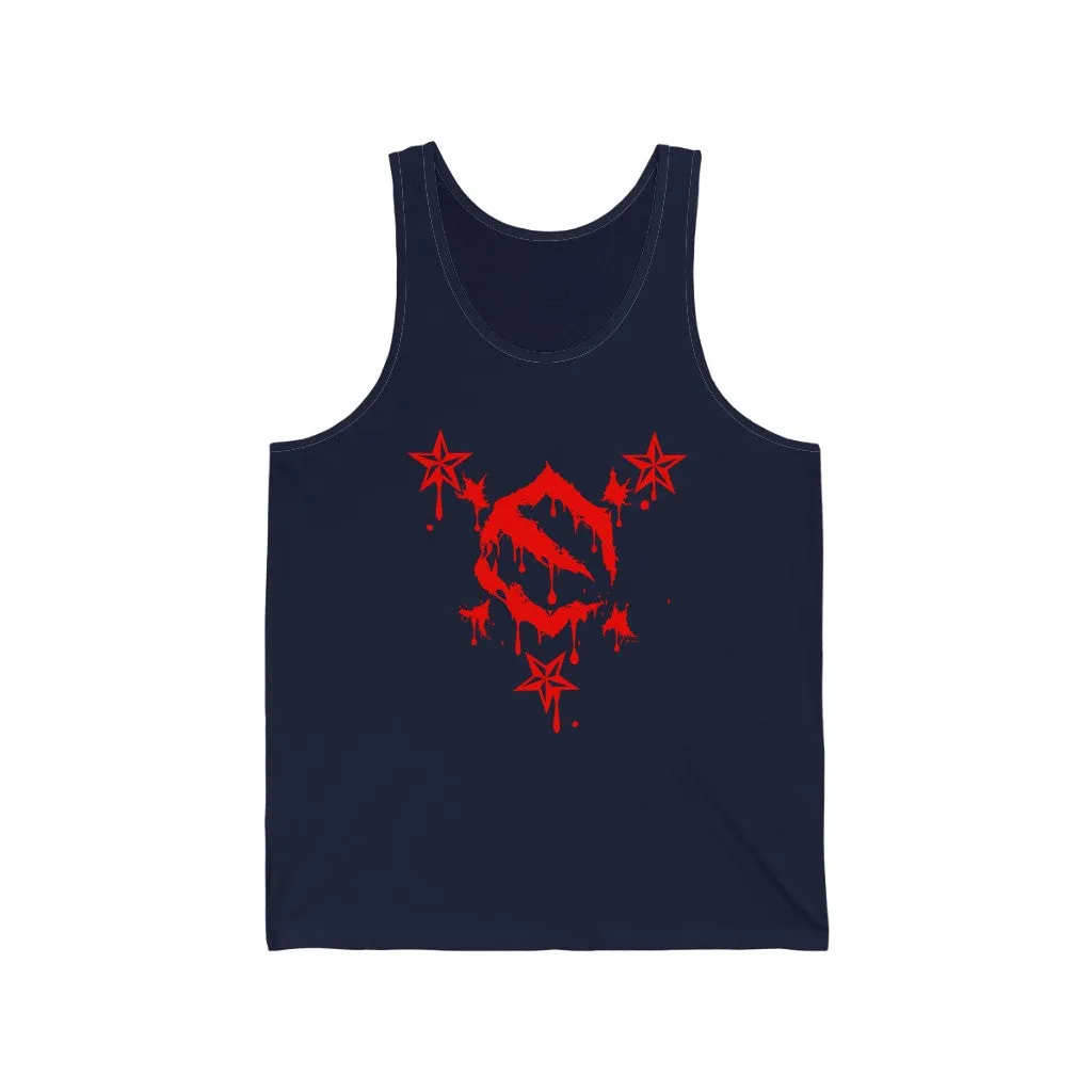 EZ MIL Drip Red Emblem Unisex Jersey Tank
