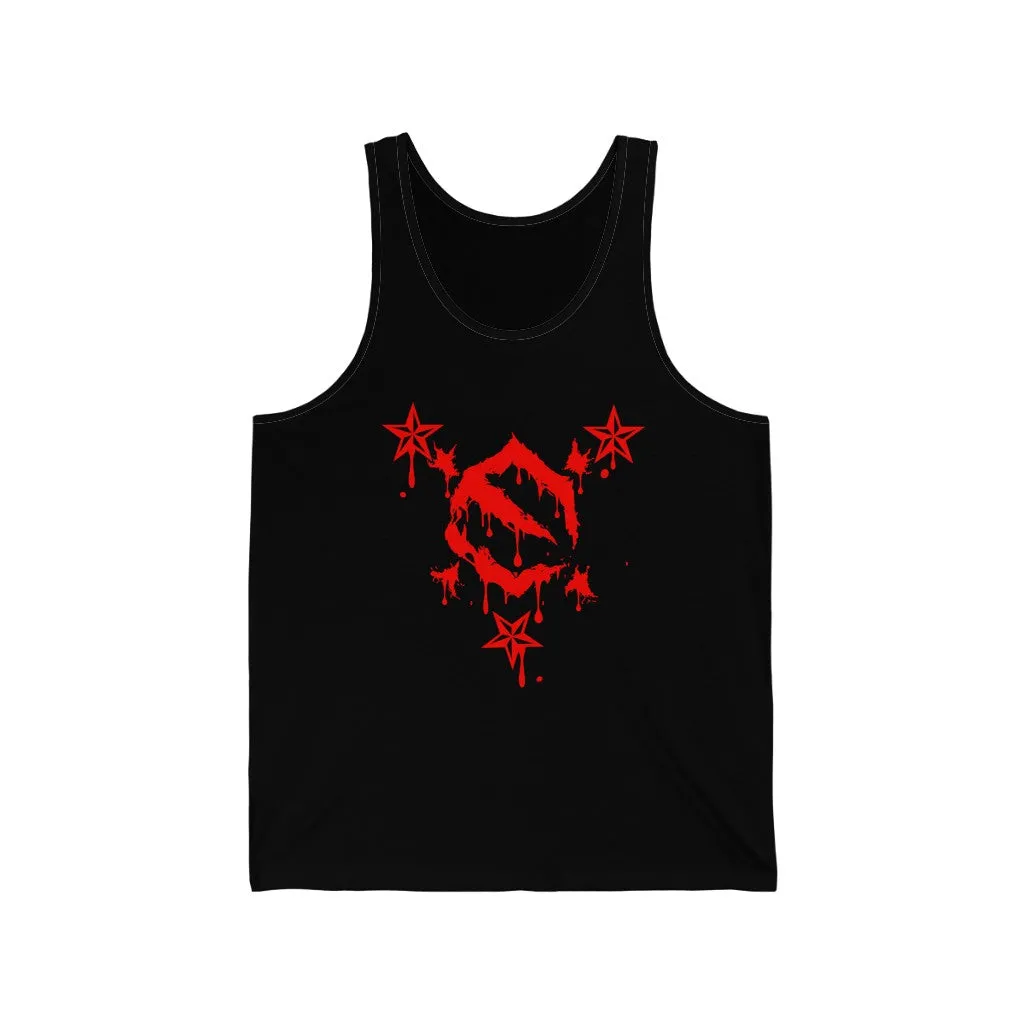 EZ MIL Drip Red Emblem Unisex Jersey Tank