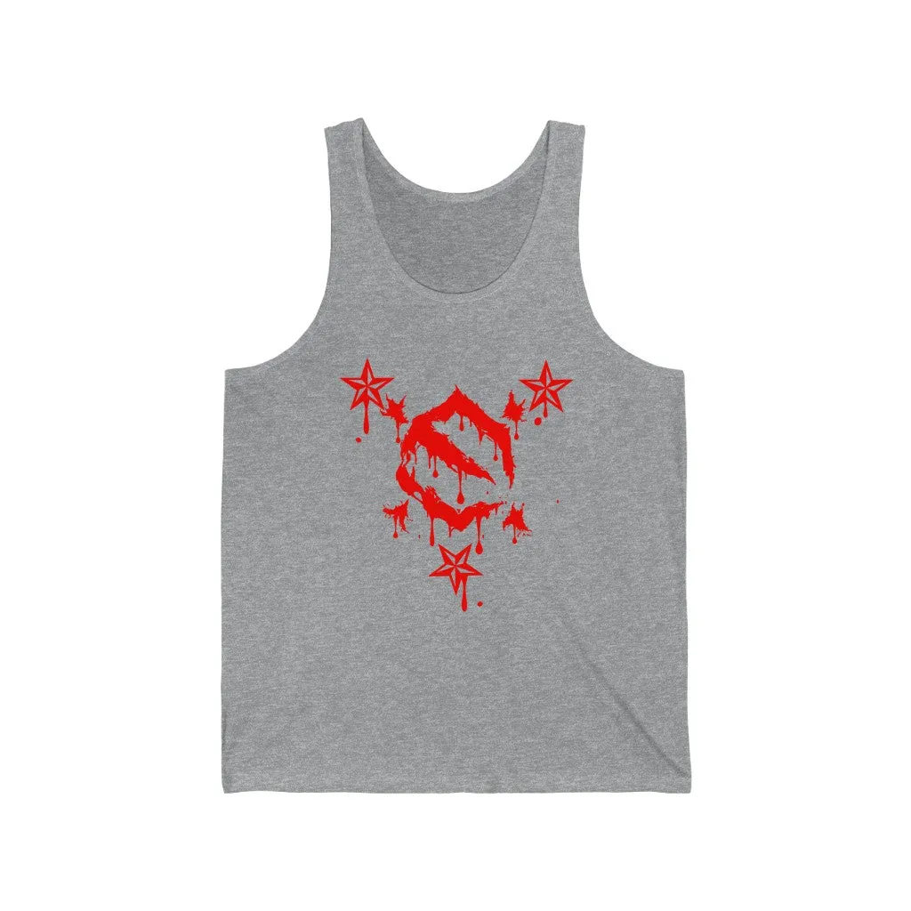 EZ MIL Drip Red Emblem Unisex Jersey Tank