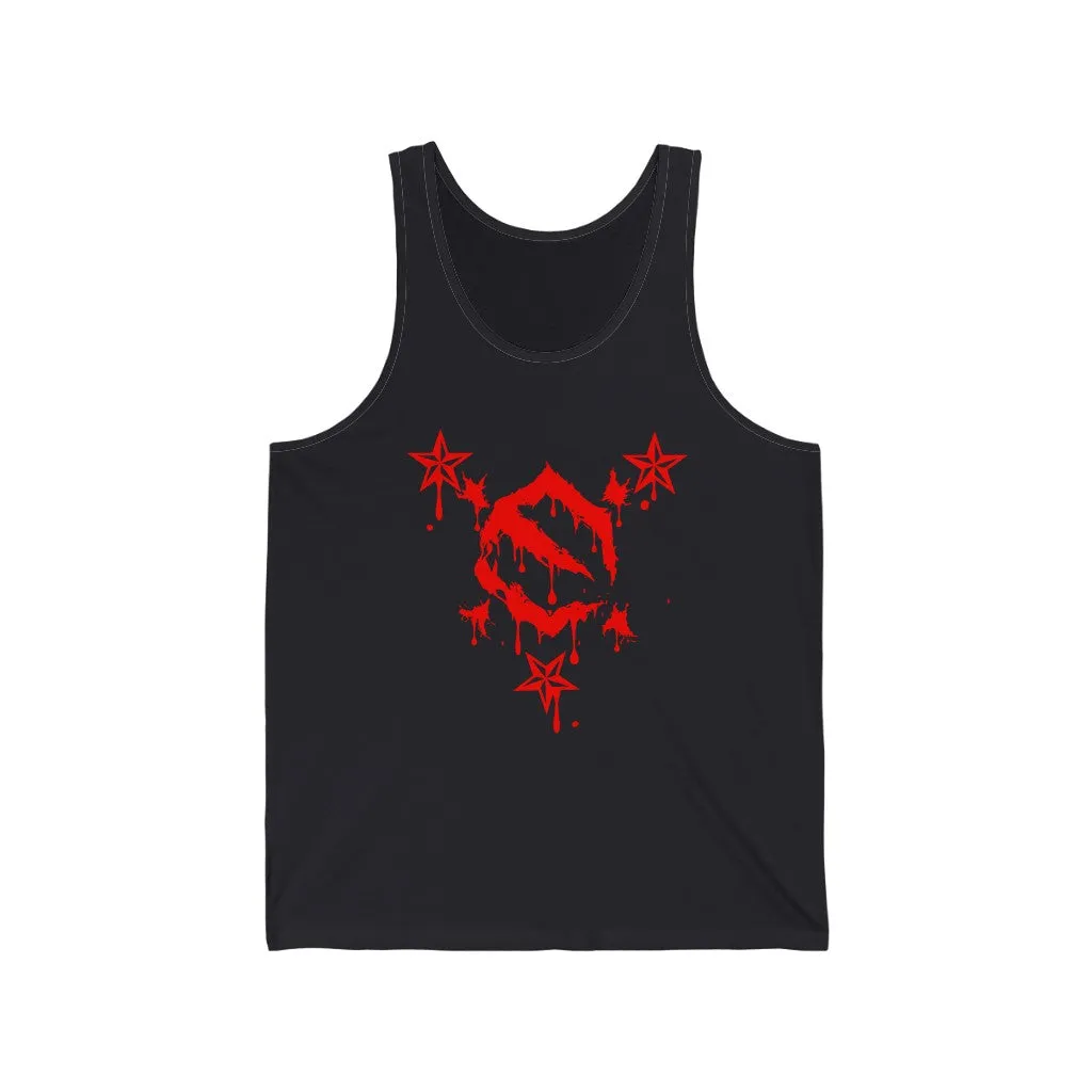 EZ MIL Drip Red Emblem Unisex Jersey Tank