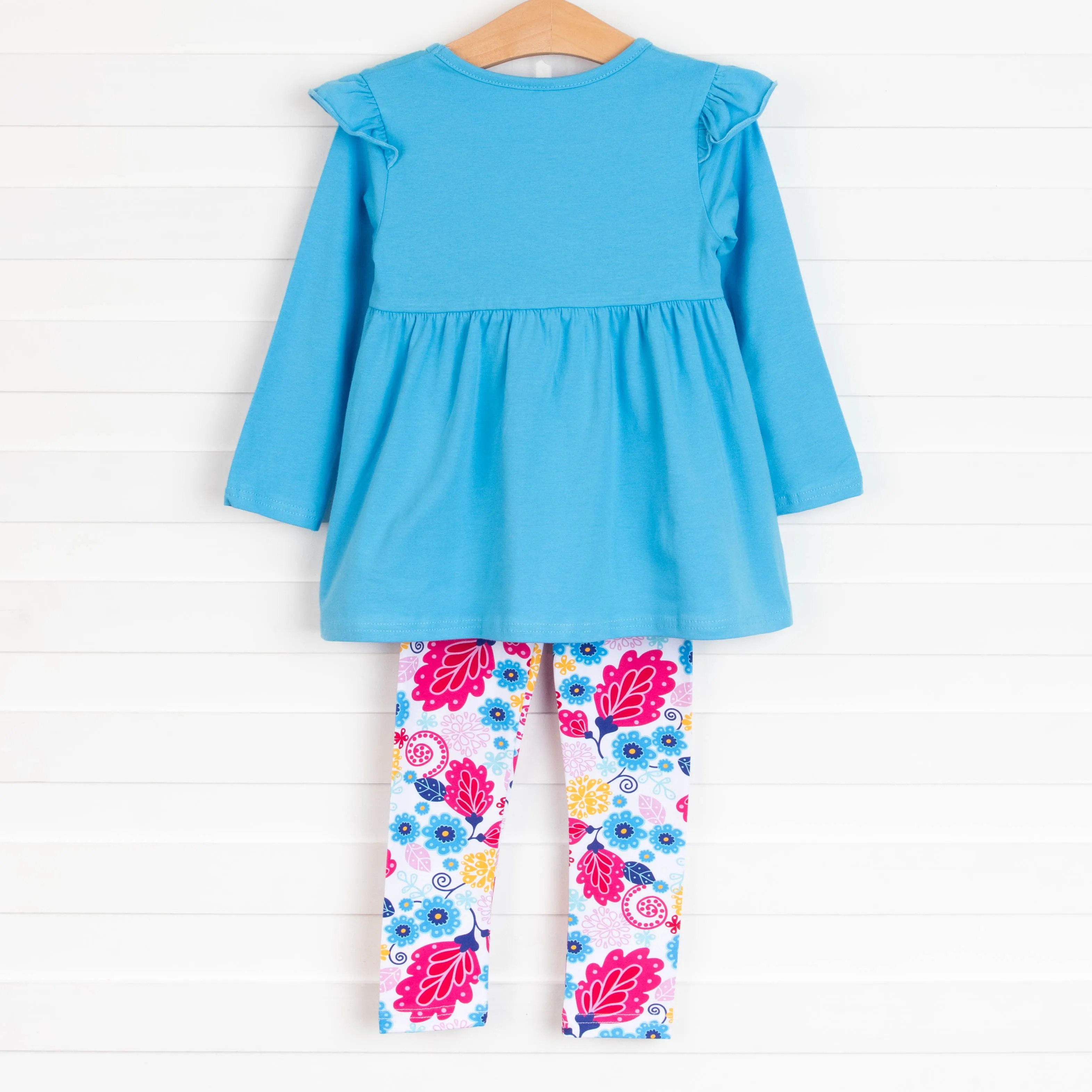 Flower Shop Legging Set, Blue
