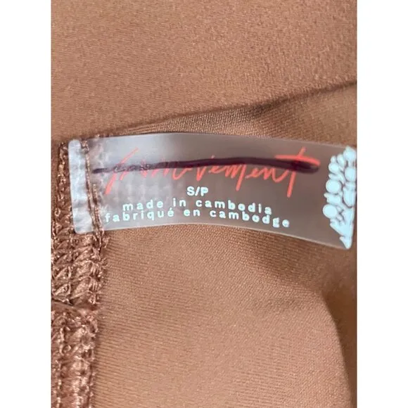 Fp movement High-Waisted Rust Brown Athletic Shorts S