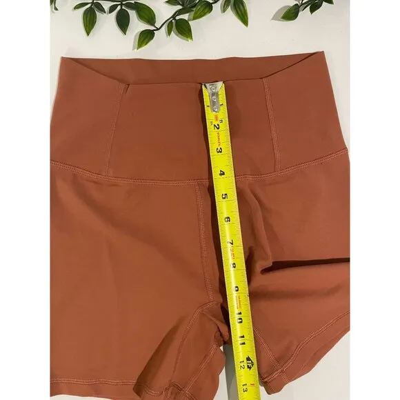 Fp movement High-Waisted Rust Brown Athletic Shorts S