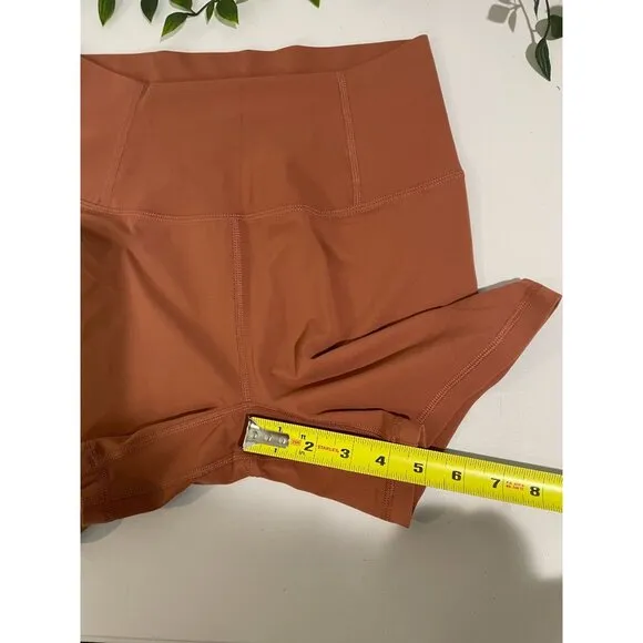 Fp movement High-Waisted Rust Brown Athletic Shorts S