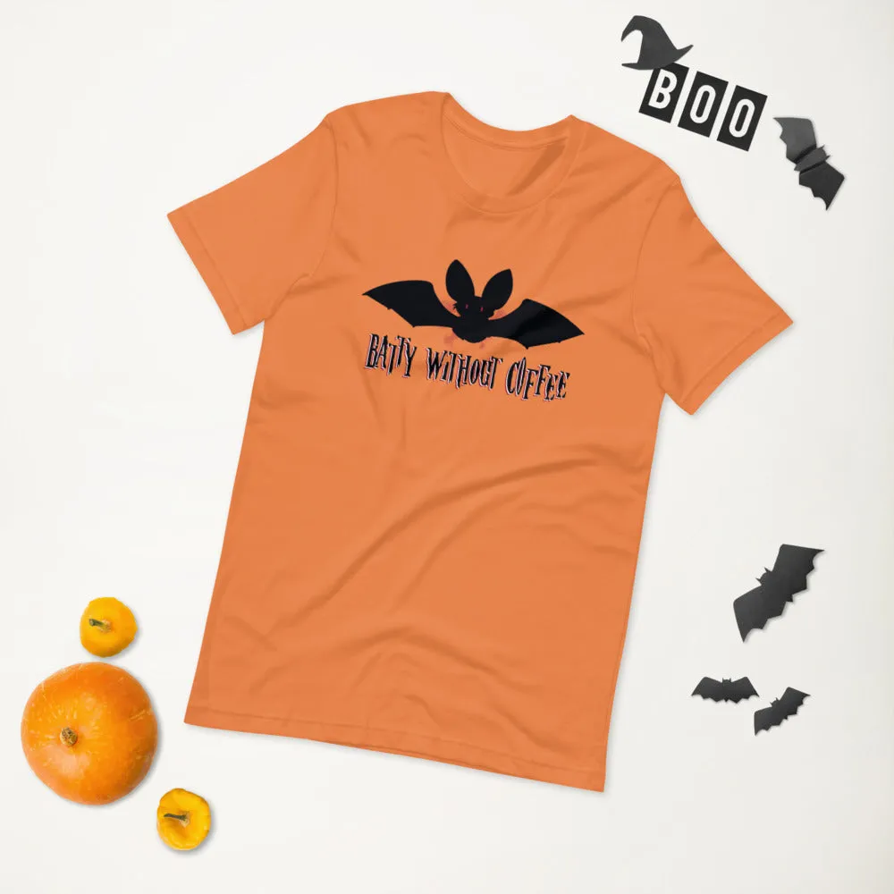 Halloween T-Shirt - Batty Without Coffee