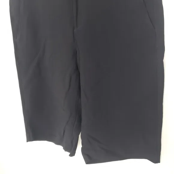 Helmut Lang black high waisted wide leg bermunda trouser shorts size 6