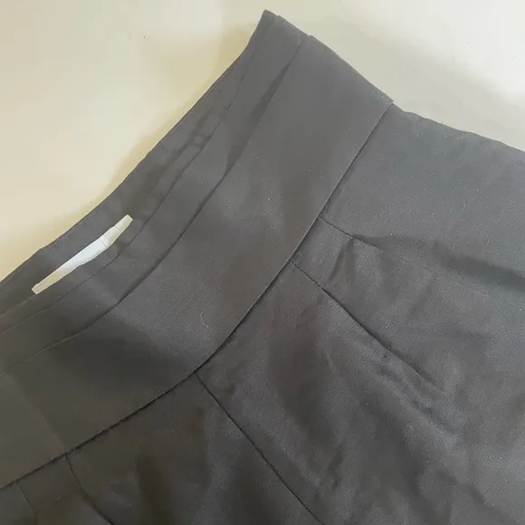 IRO Palici silk and wool blend high waisted pleated black shorts size EU 40