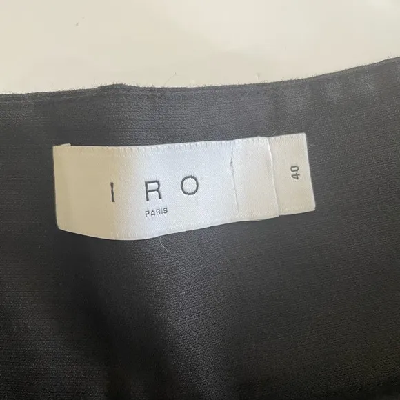 IRO Palici silk and wool blend high waisted pleated black shorts size EU 40