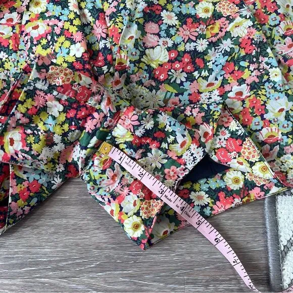 J. Crew liberty fabric floral high waisted tie belt waist shorts women’s size 6