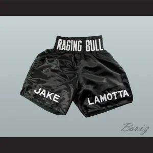 Jake 'Raging Bull' Lamotta Black Boxing Shorts
