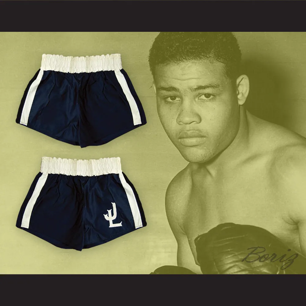 Joe Louis Black and White Boxing Shorts