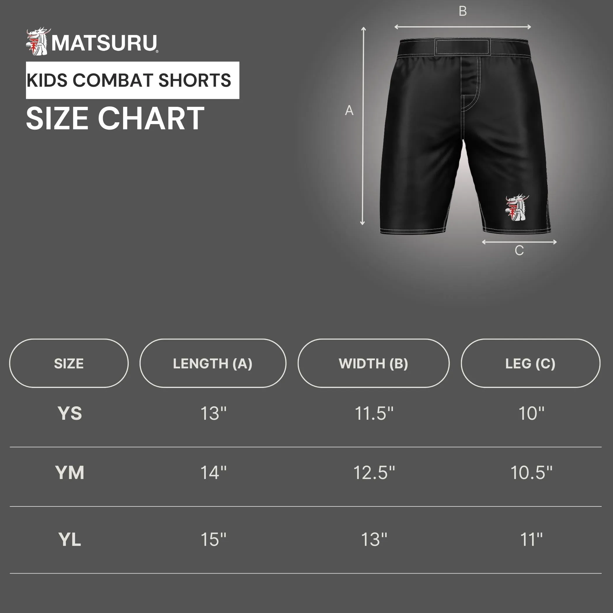 Kids Combat Shorts