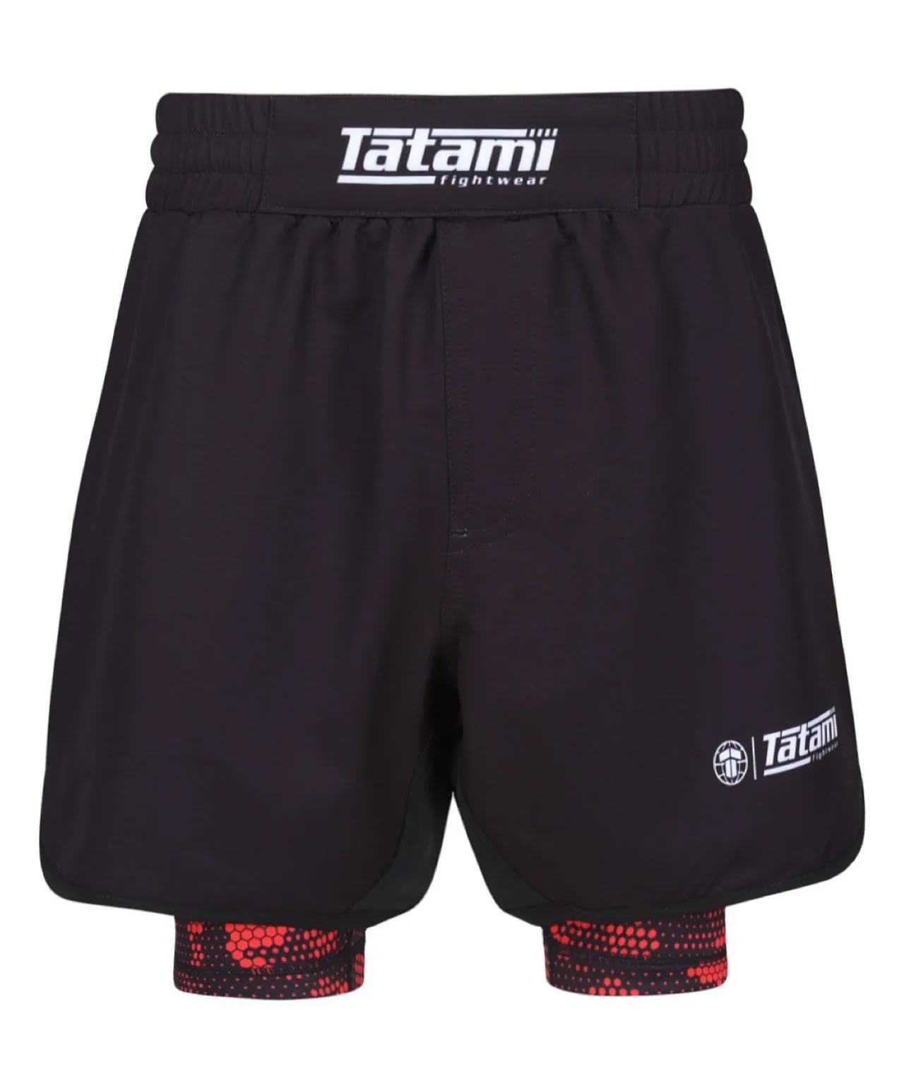 Kids Renegade Hybrid Shorts - Black & Red