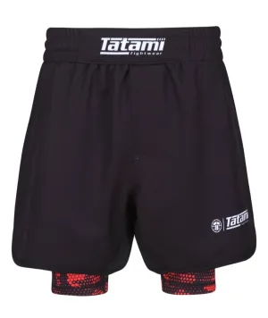 Kids Renegade Hybrid Shorts - Black & Red