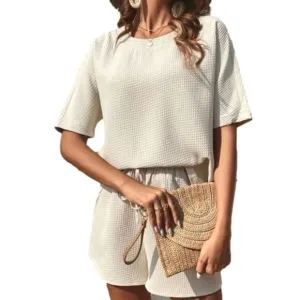 Ladies waffle Two-piece set sz Xl